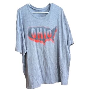 The Print Shop Ohio Graphic Tshirt Gray Size XXL